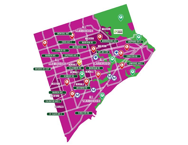 Homes for Sale in the Scarborough Real Estate District of Toronto