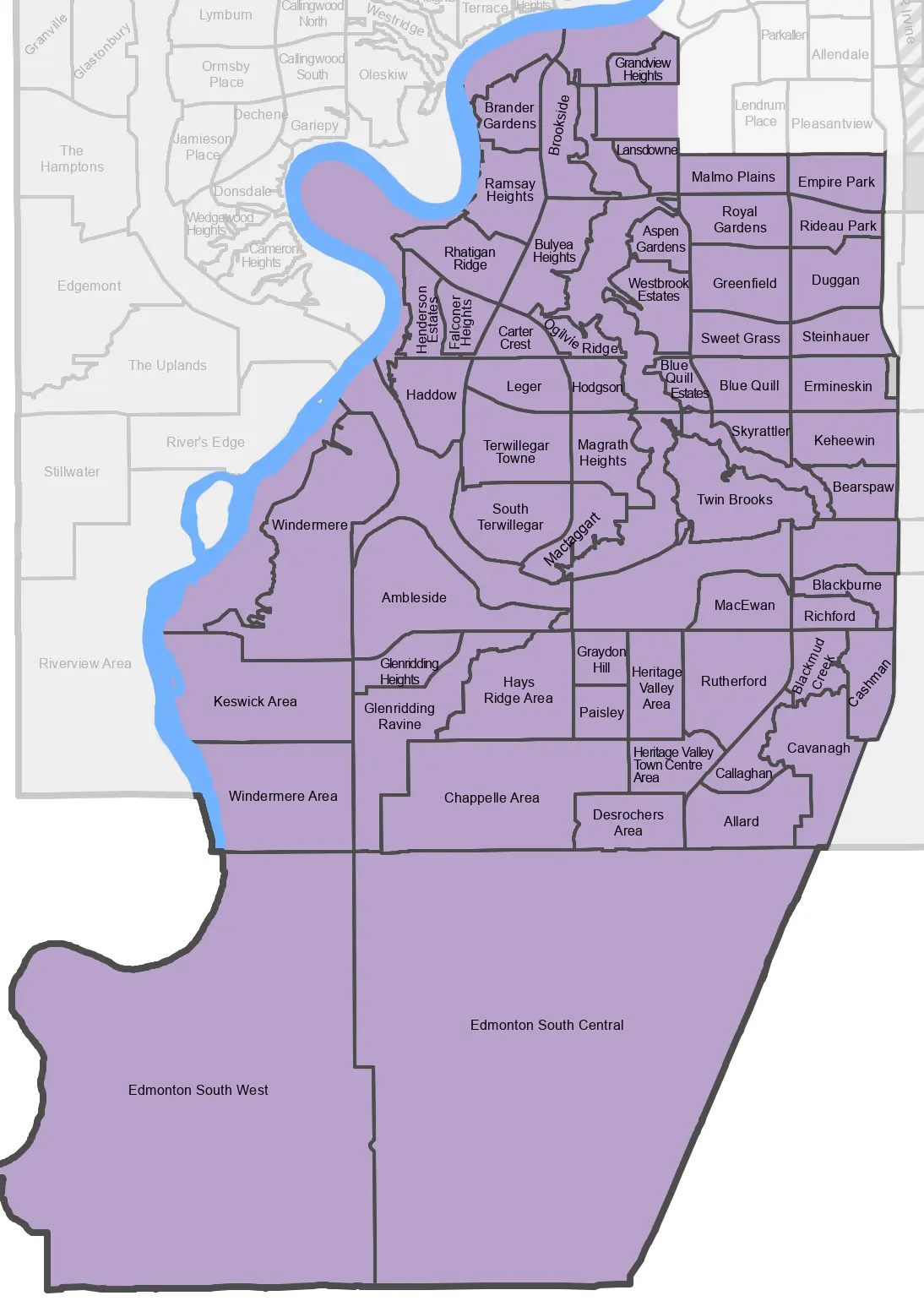 South East Edmonton Real Estate Map