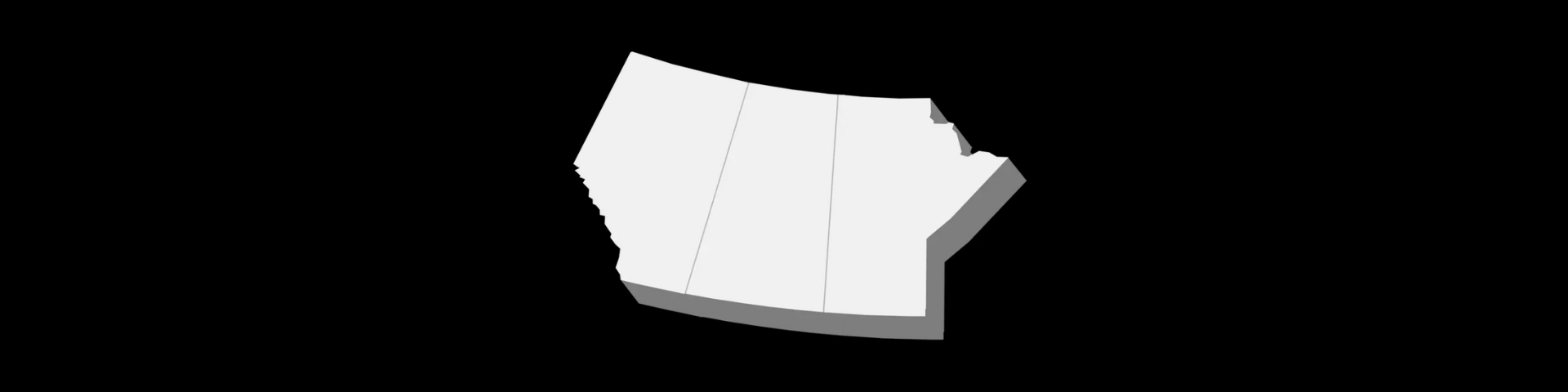 3D images of the Canadian Prairie provinces consisting of Alberta, Saskatchewan and Manitoba